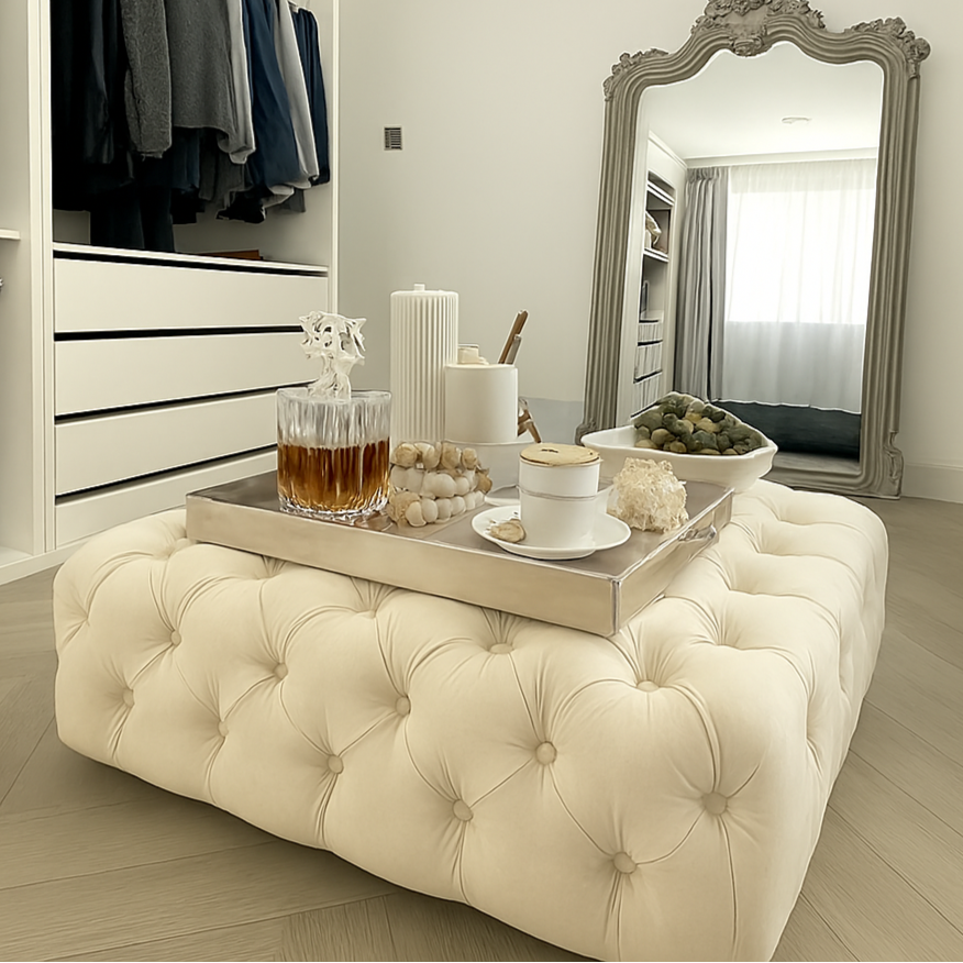 Chesterfield Design Footstool With Storage