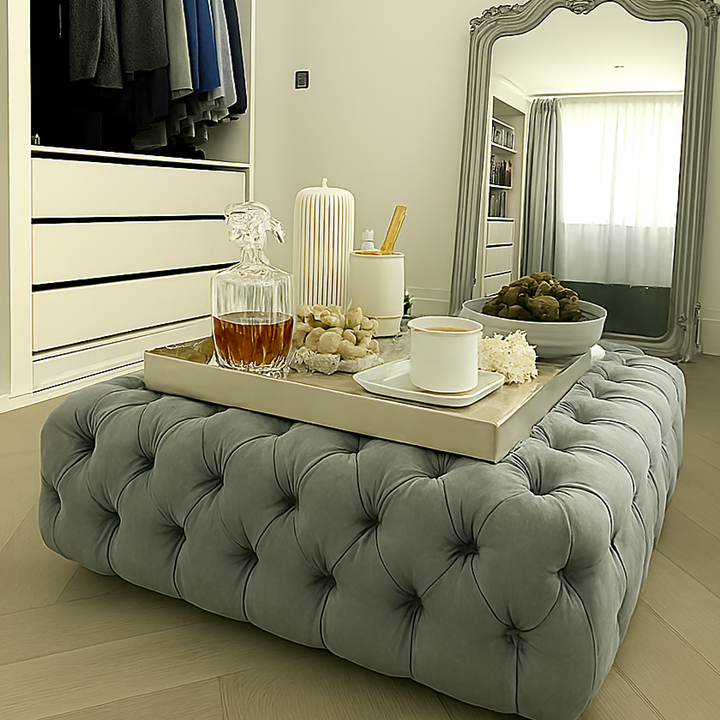 Chesterfield Design Footstool With Storage