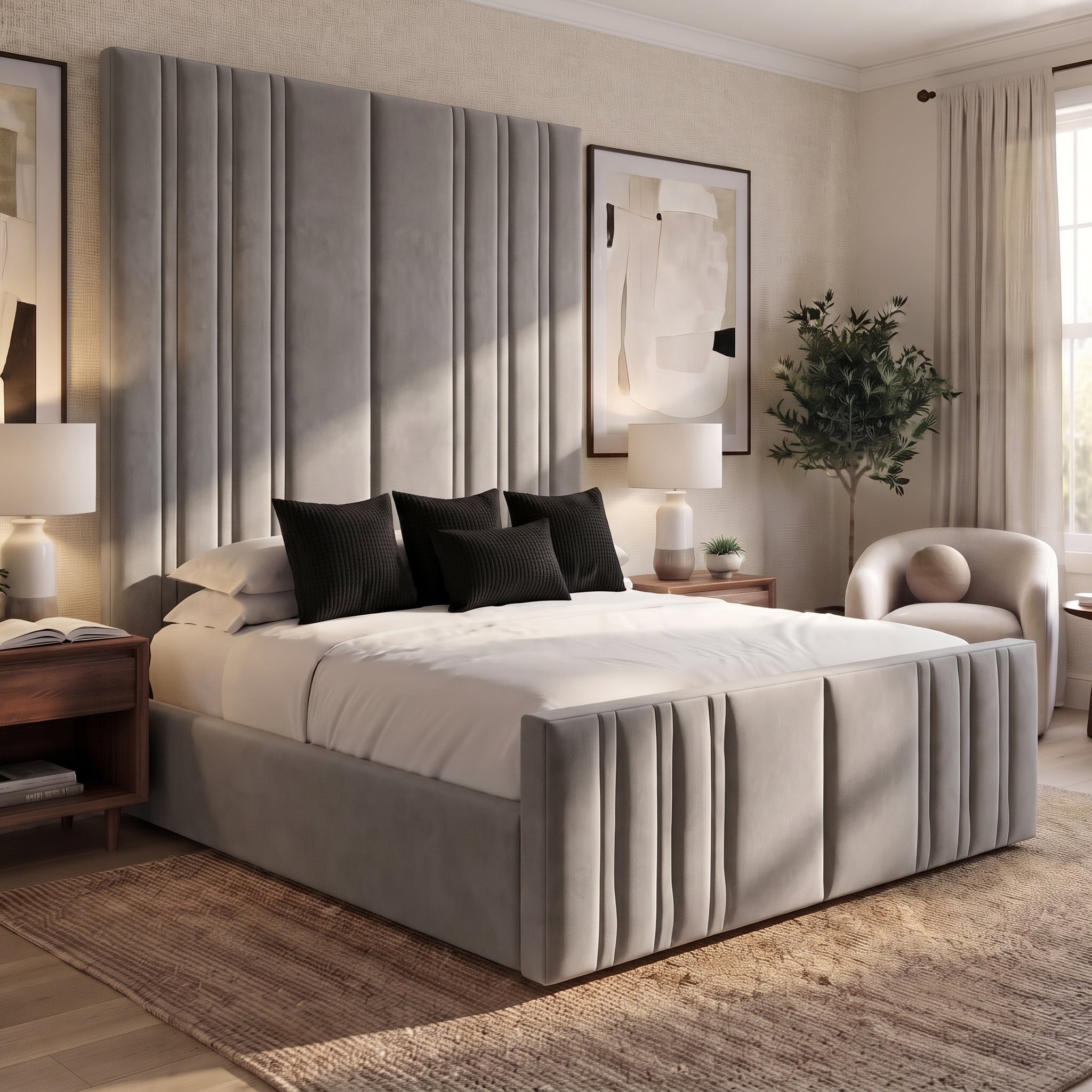 Floor-Standing Panel Bed Frame