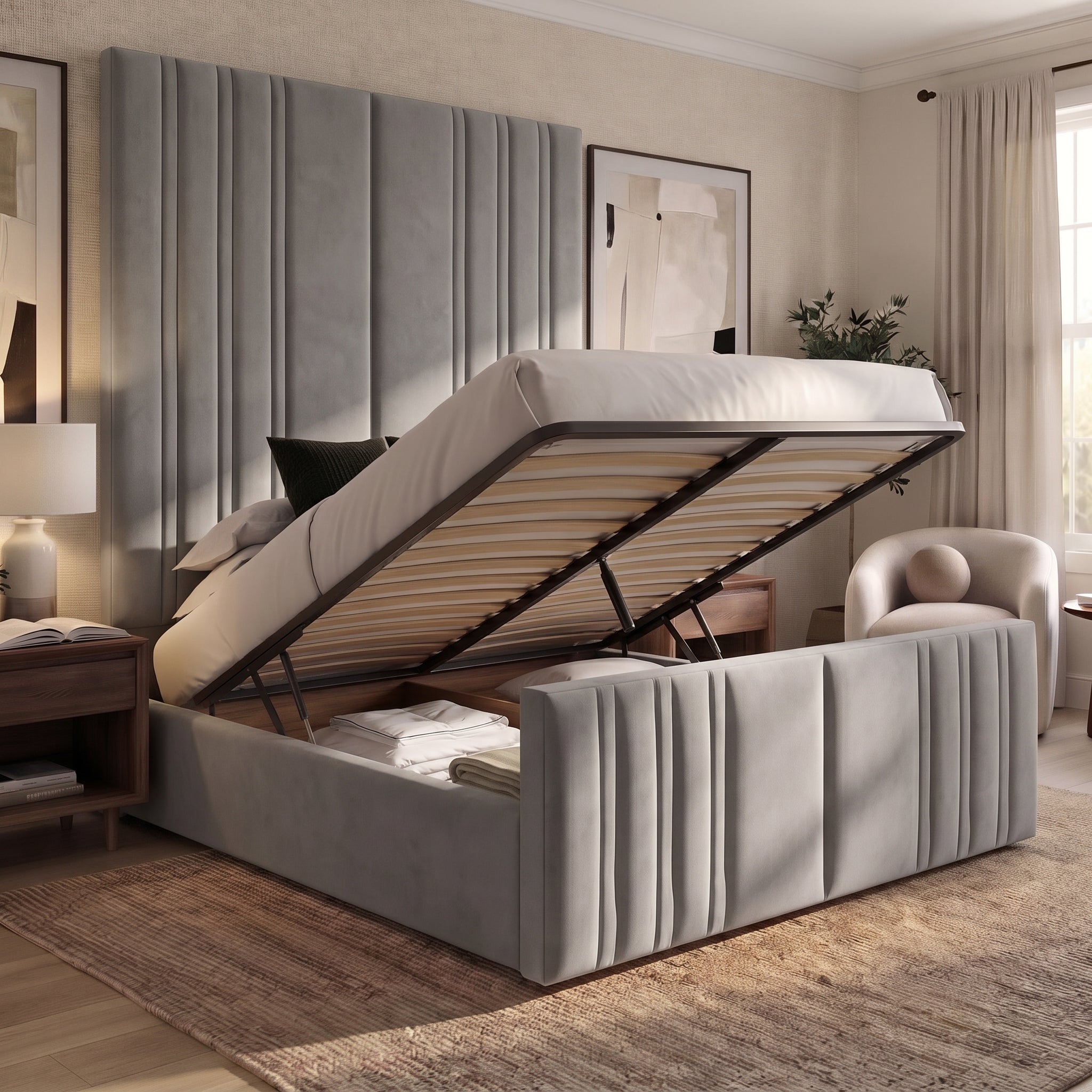 Floor-Standing Panel Bed Frame