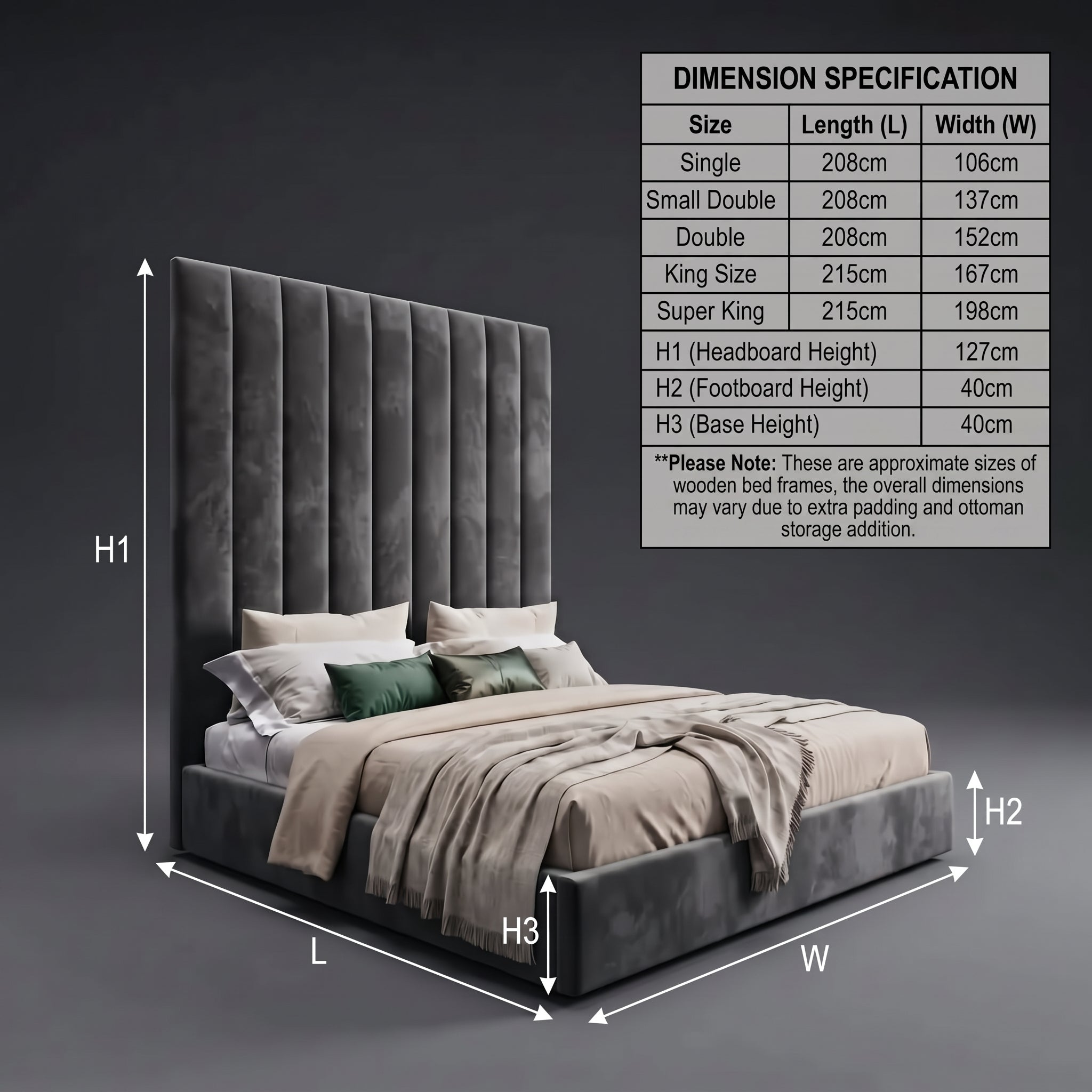 Cambridge Vertical Plush Bed