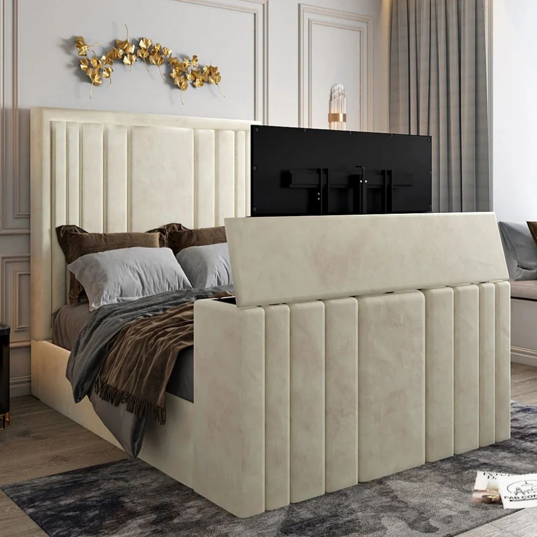 Compact TV bed for studio apartments