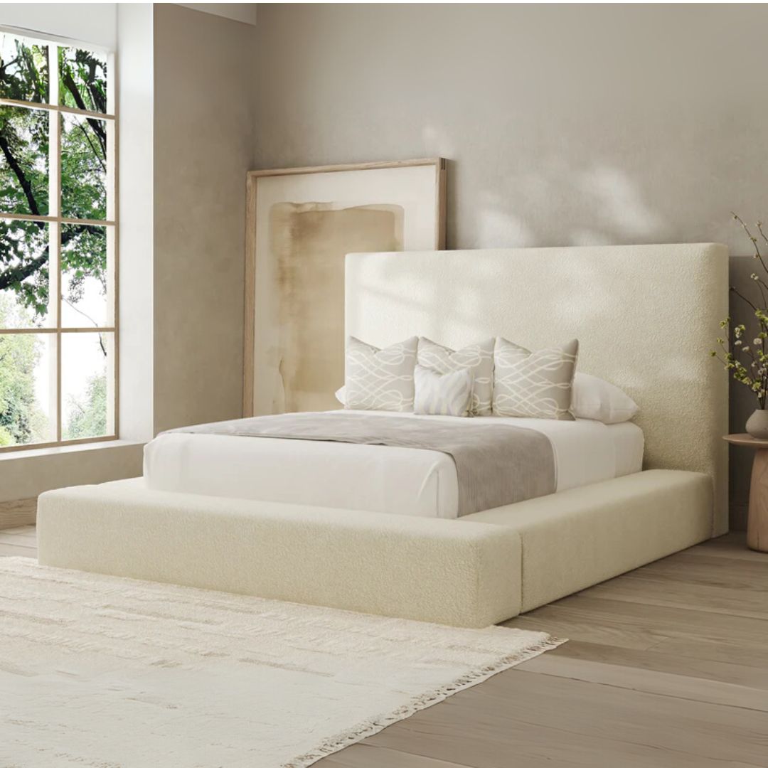 Double Bed Frame - Royal Comfort Teddy Fleece Bed Frame With Mattress