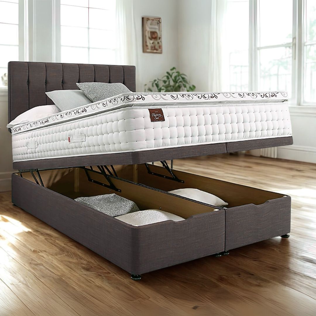 Double Divan Bed - Grey Luxe Divan Bed