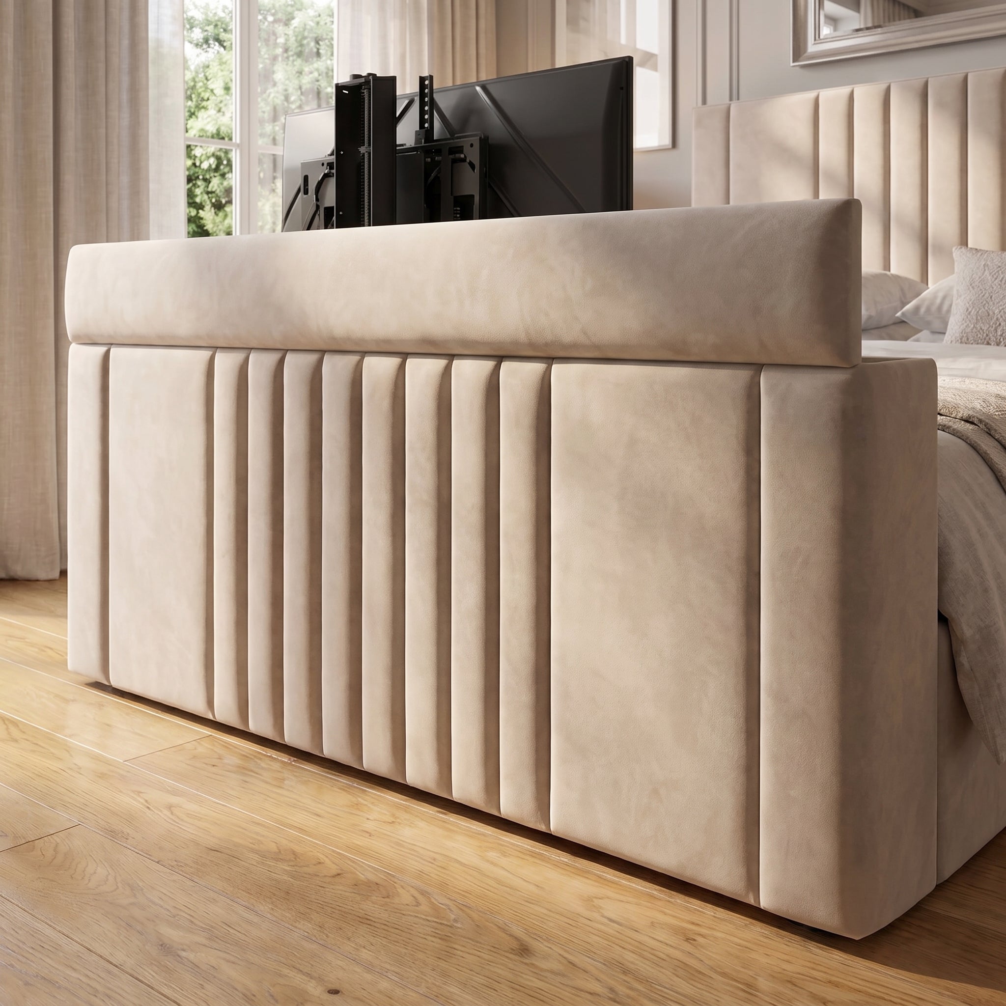 Lorenzo Fluted Panel TV Bed Frame