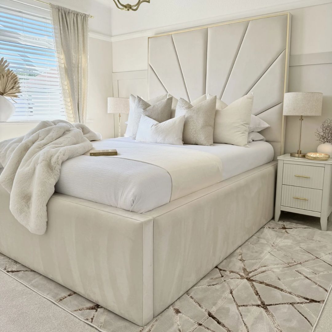 King Size Bed With Storage - Sunrise Bed Frame With Mattress