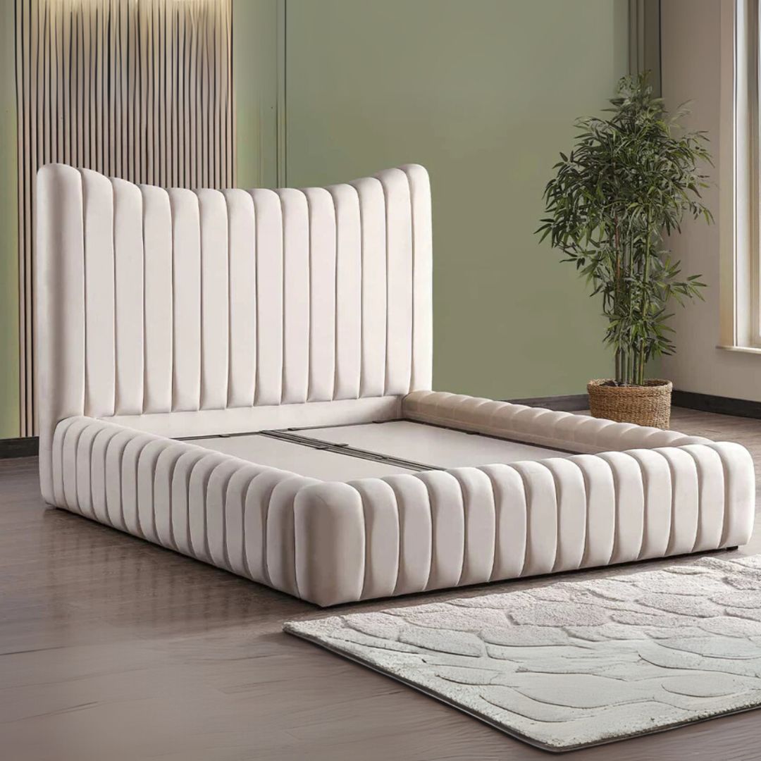 Kingsize Bed Frame - Modern U-Shape Bed Frame With Storage