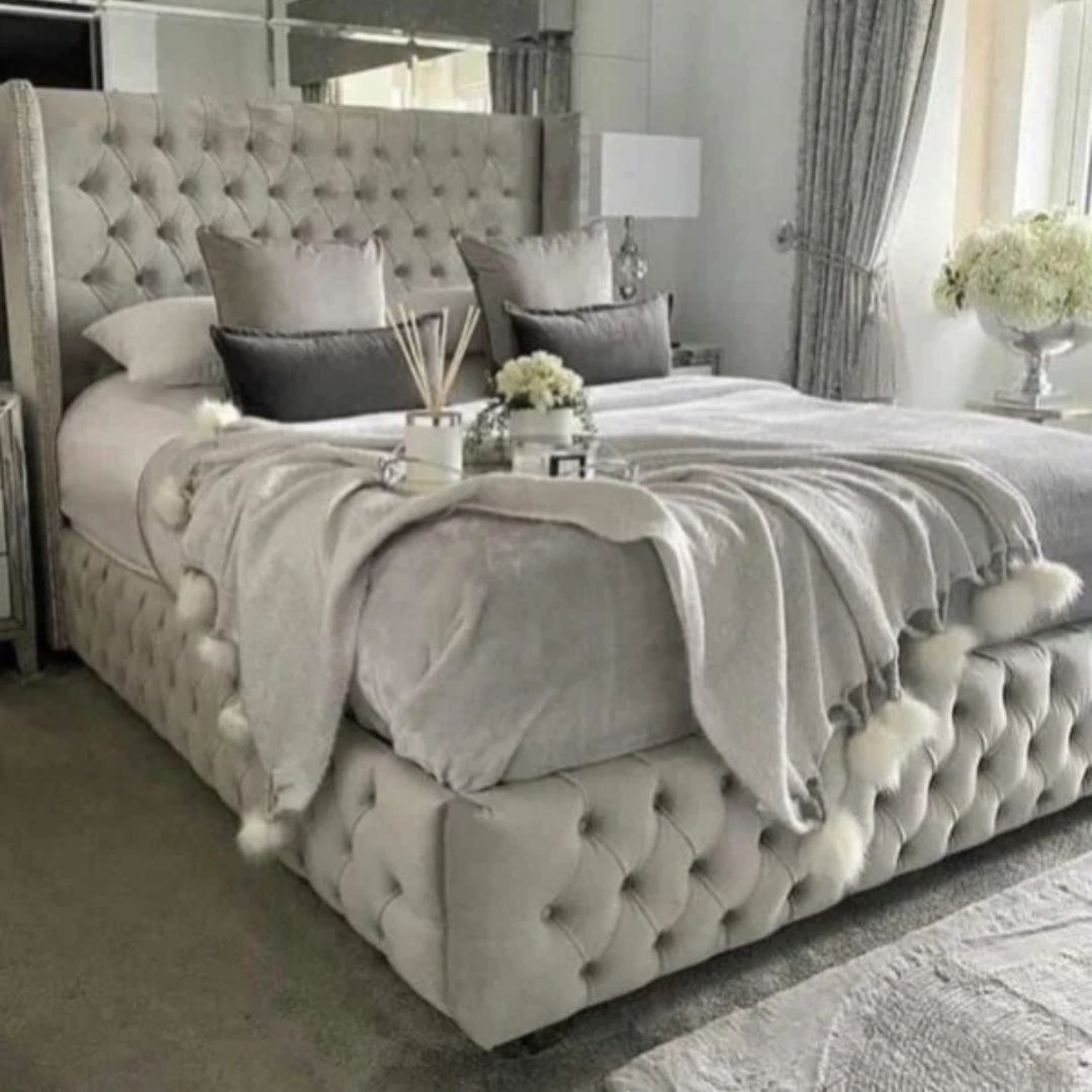 Rosevera Wingback Bed Frame2