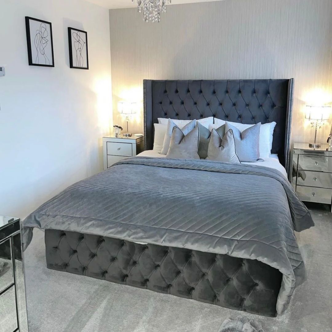 Rosevera Wingback Bed Frame3