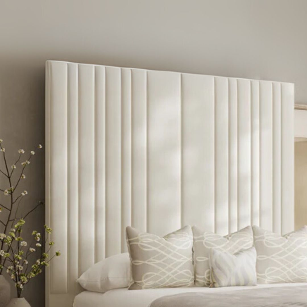 Small Double Bed - Luxurious Tall Headboard Bed Frame With Mattress