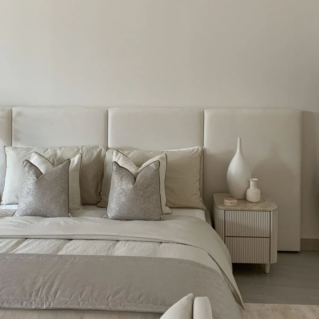 Small Double Bed Frame - Stella Wide Headboard Bed With Mattress