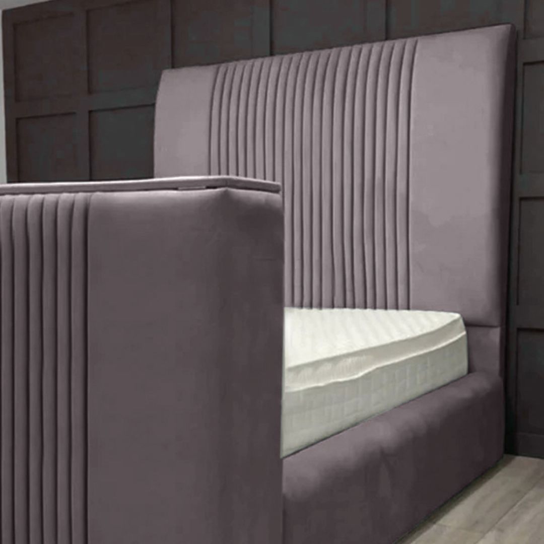 Smart TV bed frame for small rooms3