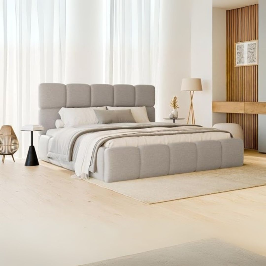 Super King Size Bed Frame - Cubed Bed With Storage and Mattress