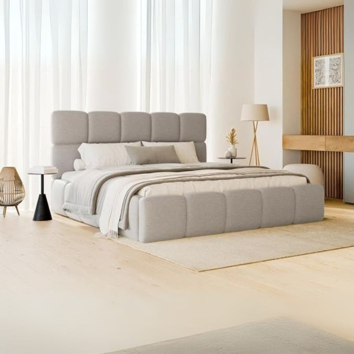 Super King Size Bed Frame - Cubed Bed With Storage and Mattress