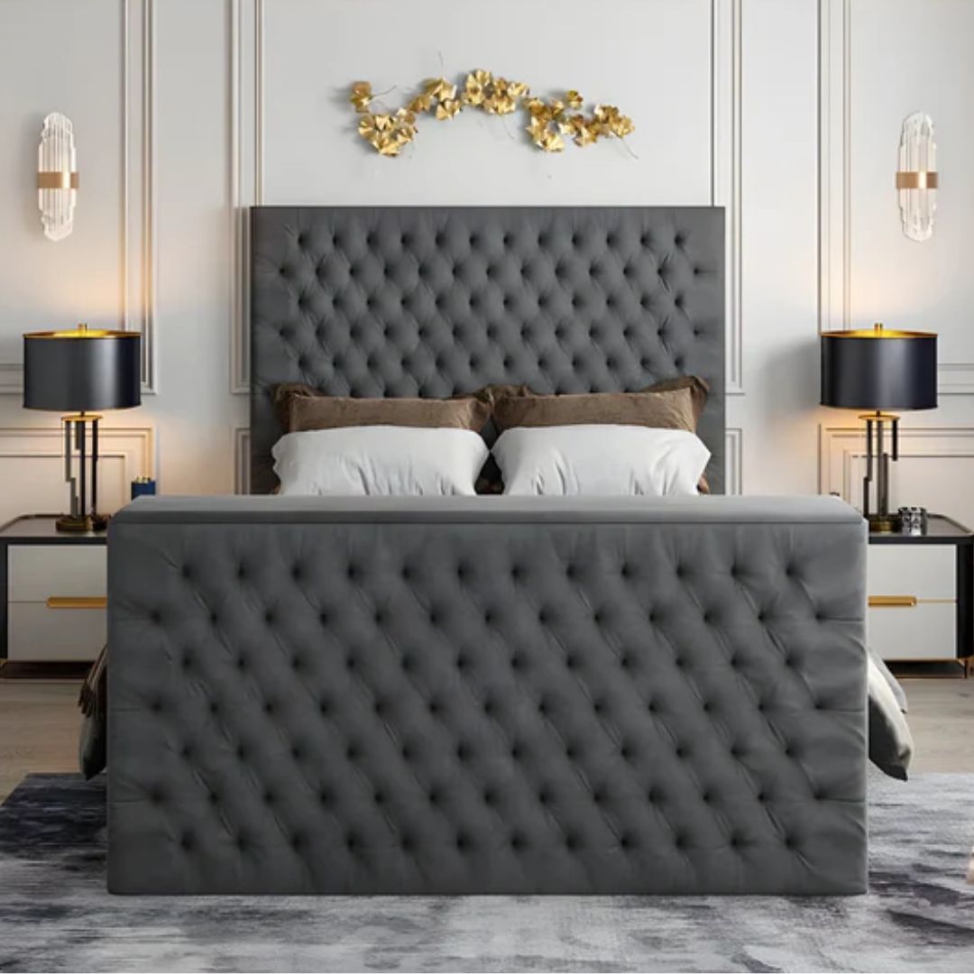 TV bed with footboard screen lift mechanism5