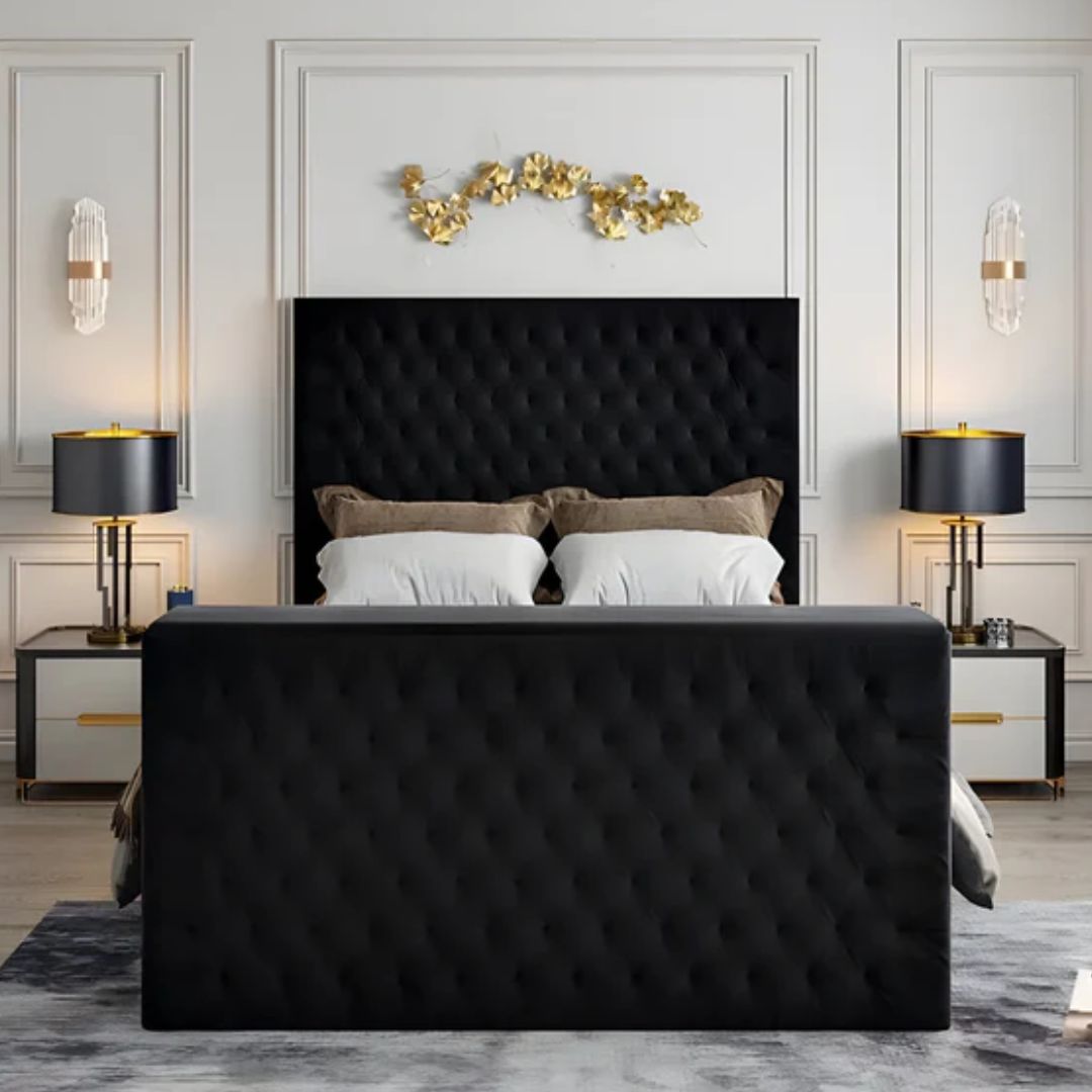 TV bed with footboard screen lift mechanism6