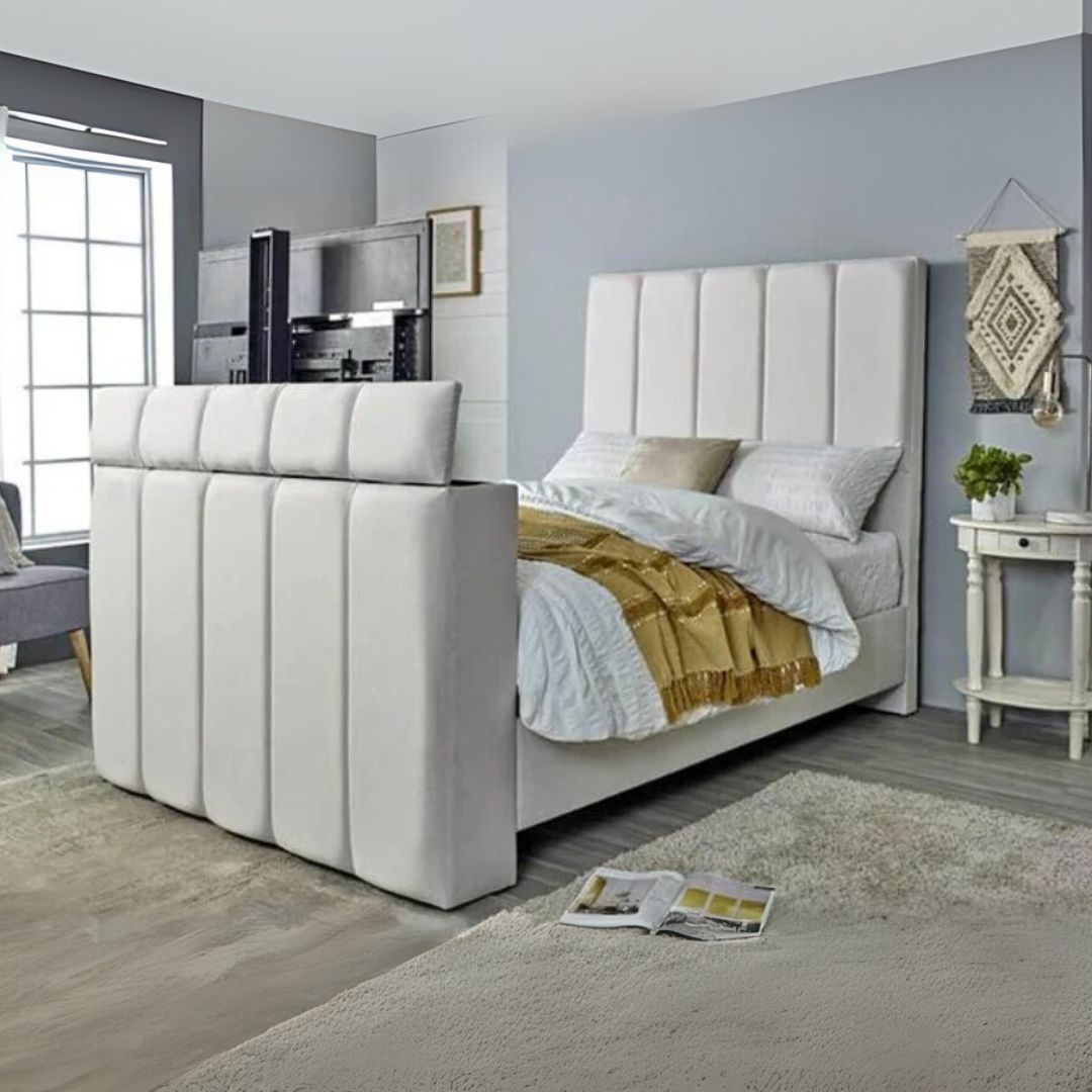 TV bed with hidden screen lift4